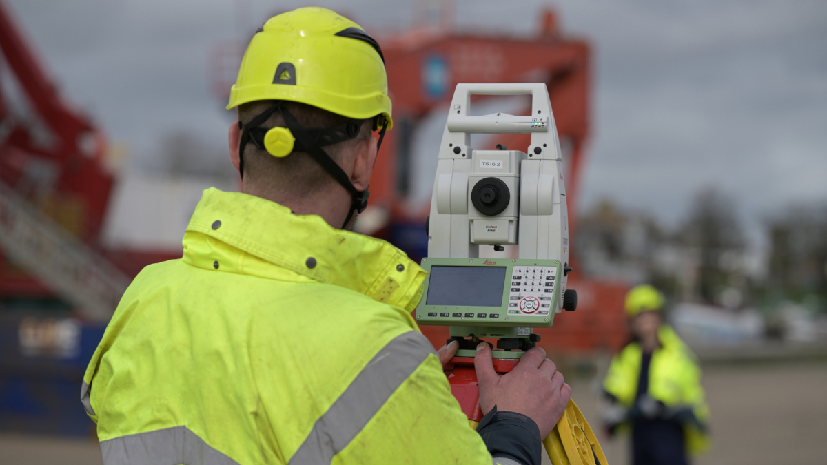 OEG surveyors carrying out a vessel dimensional control survey
